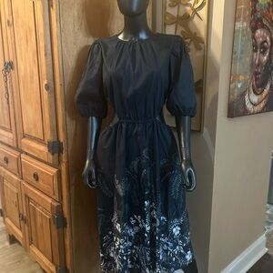 INC International Concepts Black and White Floral Dress